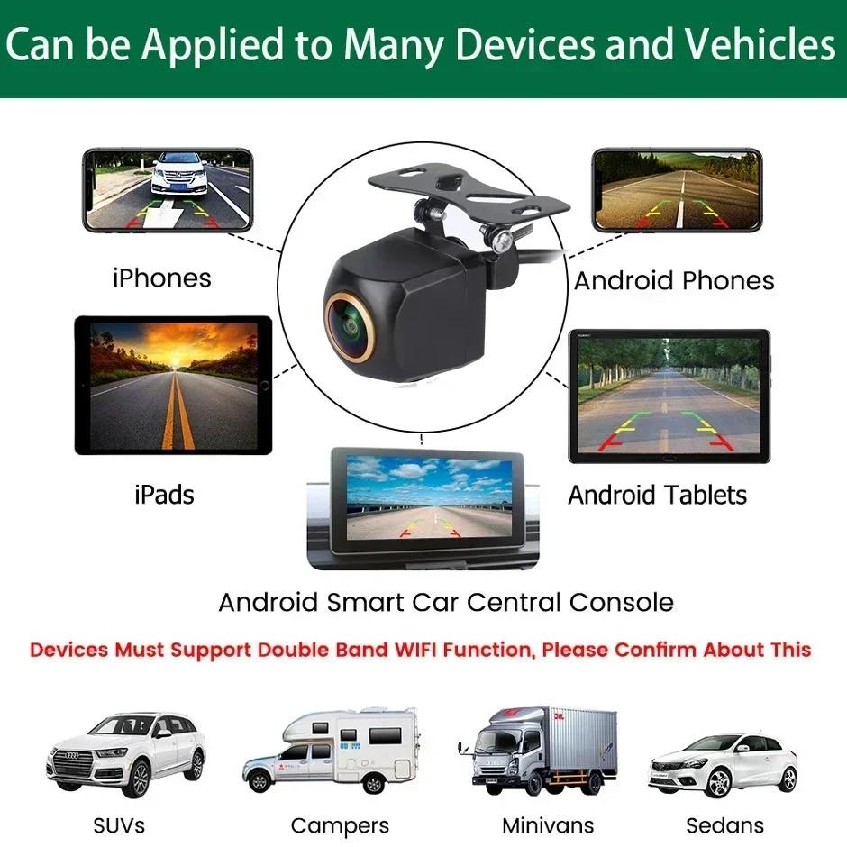 Wifi Wireless Backup Camera 170 Degree Rear View   Waterproof Car Reversing Rear View Cam for Android Ios Mobile Phone Iphone