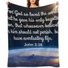 John 3:16 KJV Throw Blanket Baby Soft Plaid christmas decoration Hair Blankets