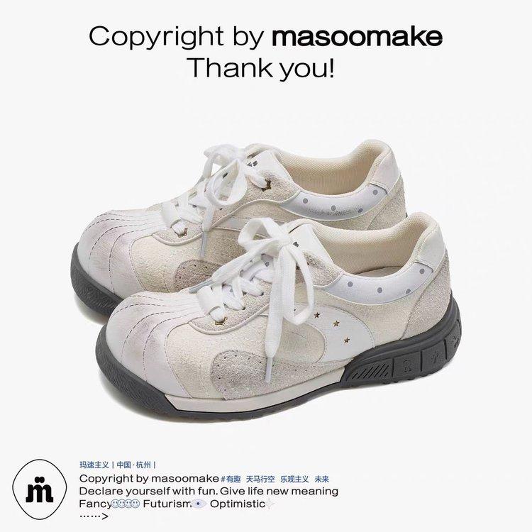 2025 new versatile flat-soled sports shoes women's autumn niche design sense big head thick sole retro college style casual shoes