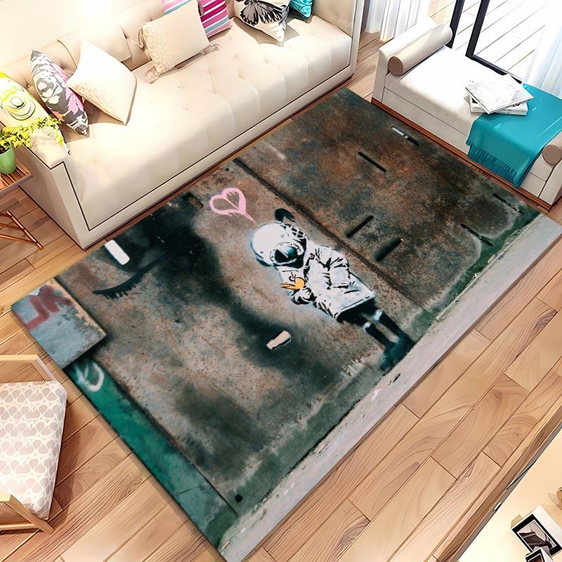 Colourful Graffiti 3D Printing Area Carpets for Home Living Room Kids Bedroom Sofa Doormat Kitchen Floor Rugs Anti-slip Decor