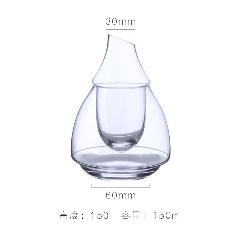 Japanese Creative Wine Warmer Chilled Pot Set,New Shot Glass,Household Glass Clear Wine Pot Bar Accessories Cocktail Shaker Gift