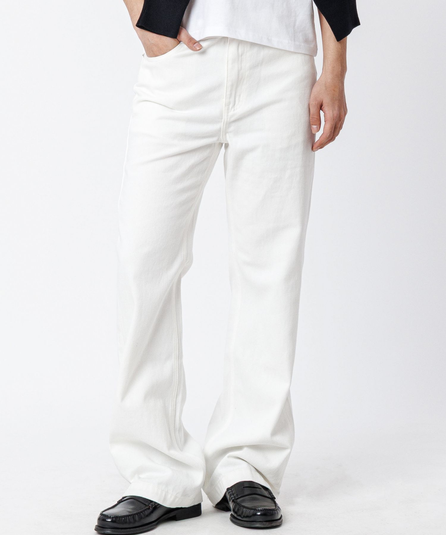 Tegseu Tx209 Semi-Flare Denim (Ivory) Ivory/34