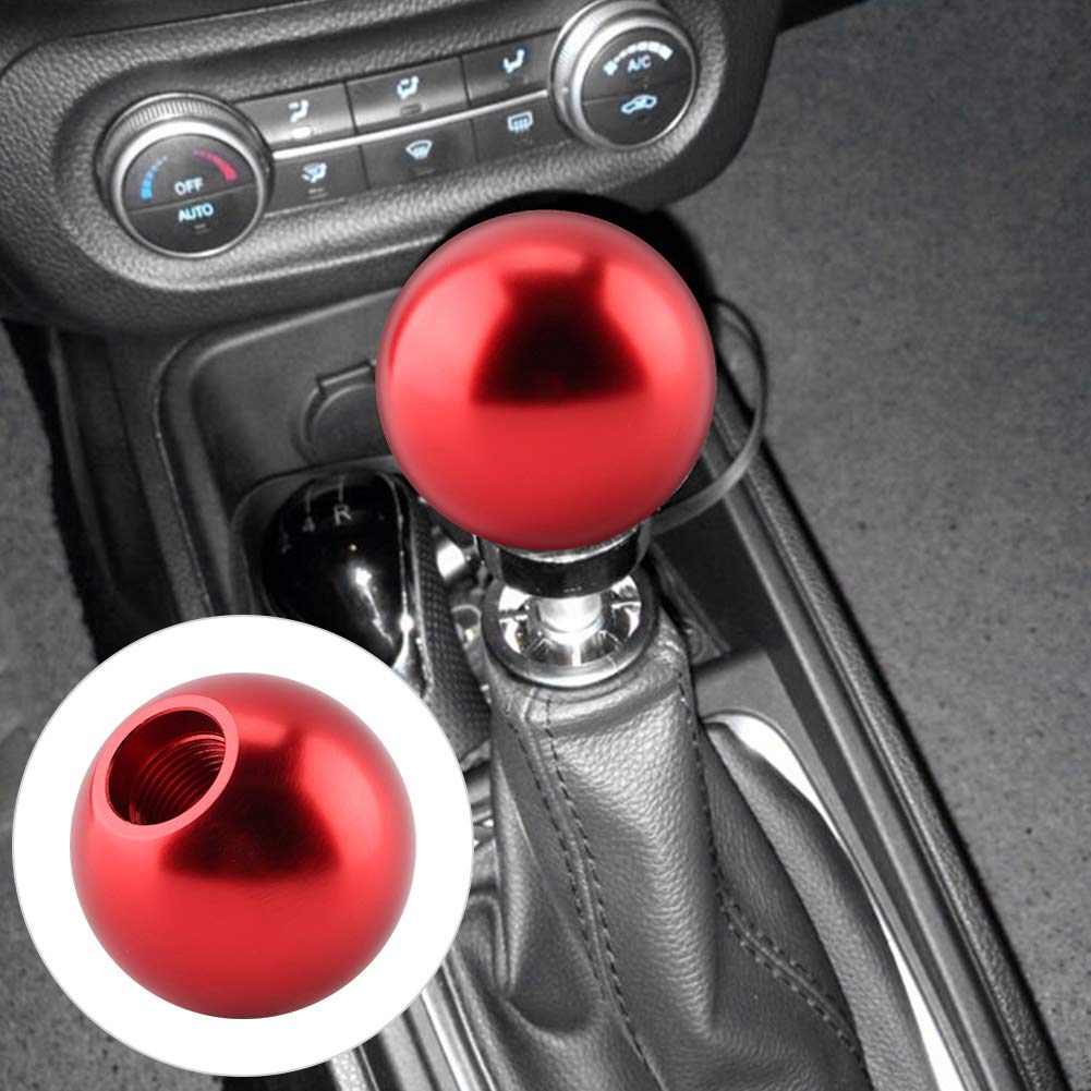 EBTOOLS Car Gear Shift Knob, Universal Manual Knob Circular Spherical (Red)