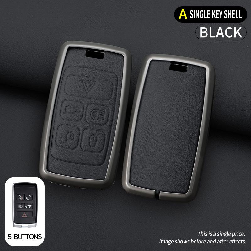 Car Zinc Alloy Leather Key Cases Holder Cover for Land Rover Range Rover Discovery 5 LR2 LR4 Sport for JAGUAR XE XF XJ F PACE