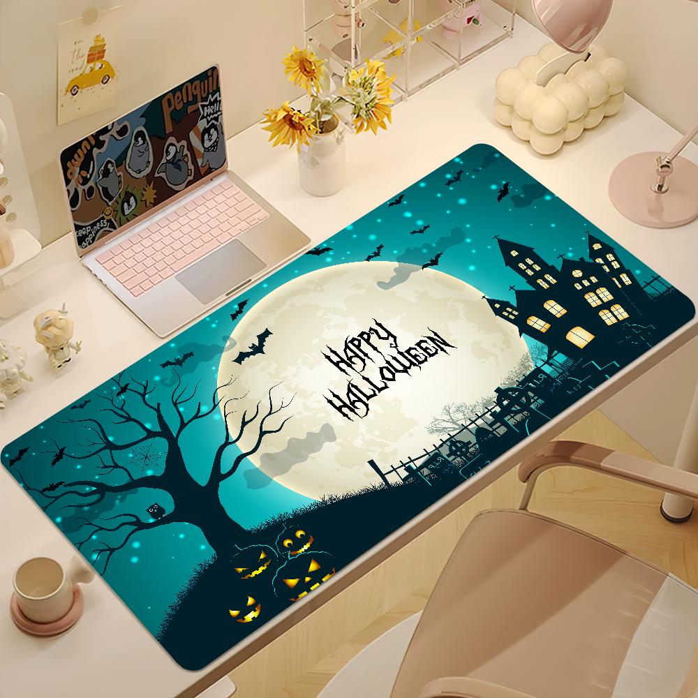 HHalloween Cute Pumpkin Mouse Pad Desk Mat Large NonSlip AntiFray Keyboard Ergonomic Office Rubber Pc Home Custom