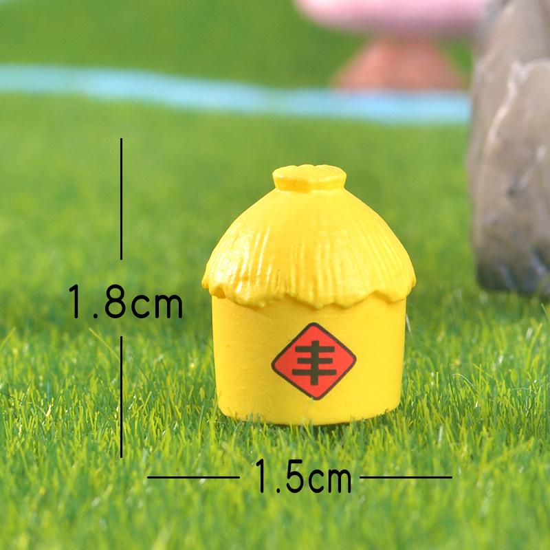 Mikro-Landschaft Niedlicher Kleiner Esel, Bauernhof-Gartenarbeit, Puppenhaus, Landschaftsdekoration, Kunsthandwerkliches Zubehör aus Harz, Kleine Ornamente