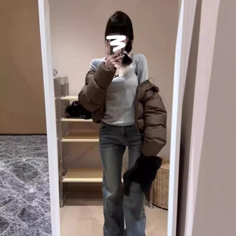 Bow lace splicing bottoming shirt women's spring collar pure desire long-sleeved shirt age-reducing top