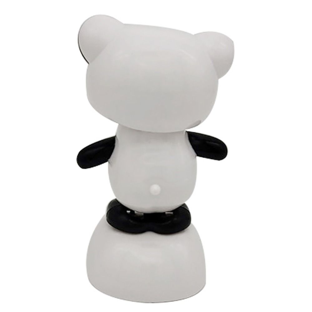 Plastic Car Dashboard Ornament Gift Car Pendant High Quality Solar Power Panda Ornament  Car