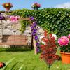 Artificial Flower Ground Spike Vibrant Color Faux Artificial Violet Eucalyptus Ground Spike for Outdoor