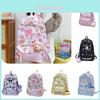 Süßer Nylon-Rucksack für Schulkinder und Teenager mit Cartoon-Aufdrucken und großem Fassungsvermögen