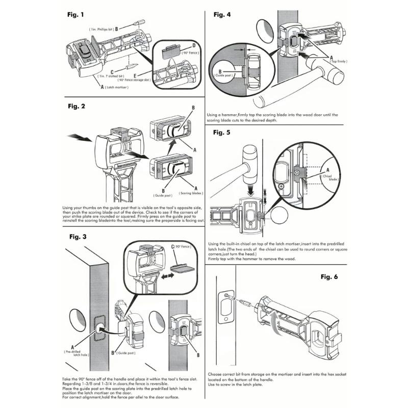 Ergonomic Lock Installation Chisels Door Hinge Jig, Door Hinge Mortiser Plastic Tool For Woodworking Home Renovations