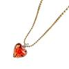 Heart Pendant Collarbone Chain Heart Choker Colored Glaze Material for Girl Teen