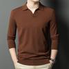 Spring and Autumn Men's Knitted Sweater Men's High-end Fashion Lapel Casual Men's Sweater