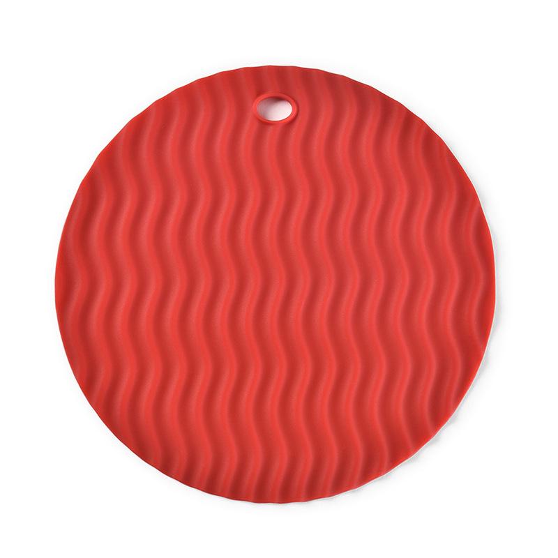 Silicone Heat-Resistant Pot Mat - Round Anti-scald Placemat Coaster for Kitchen