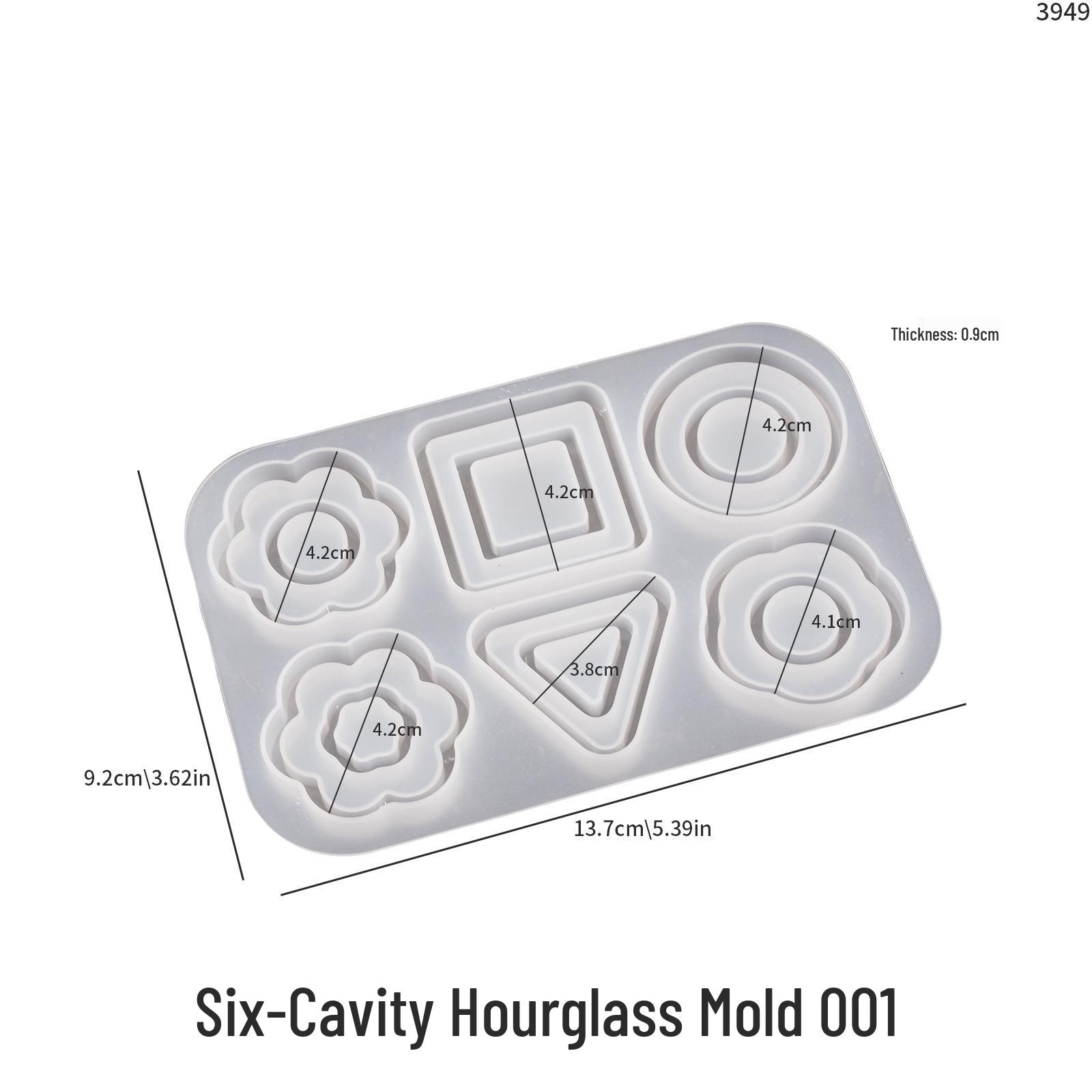 Poppy Crystal Epoxy DIY Star Flower Heart Triangle Sand Pendant Mold