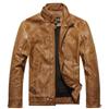 Spargel PU Leather Biker Camel Size for and Spring Men's Jacket, Brown, 3XL, Fall, Winter,