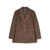 Modny design w stylu francuskim Skóra owcza Casual Luźna Wszechstronna Elegancka Kurtka marynarka z długim rękawem Damskie kurtki EX53325