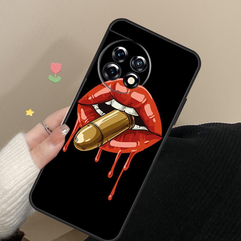 Sexy Red Lips Case For OnePlus 10 Pro 8T 10T 15 13 12 11 13T 13R 12R Nord CE 5 2 3 4 Lite N20 N30 Cover
