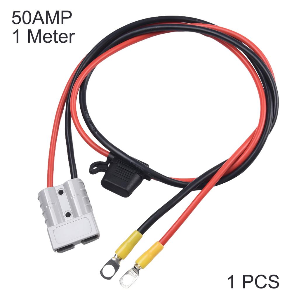 Battery Cable Quick Connect 50A 12V Wiring Kit with 6 Meter Cable and Blade Fuse for Secure Vehicle Power Connections