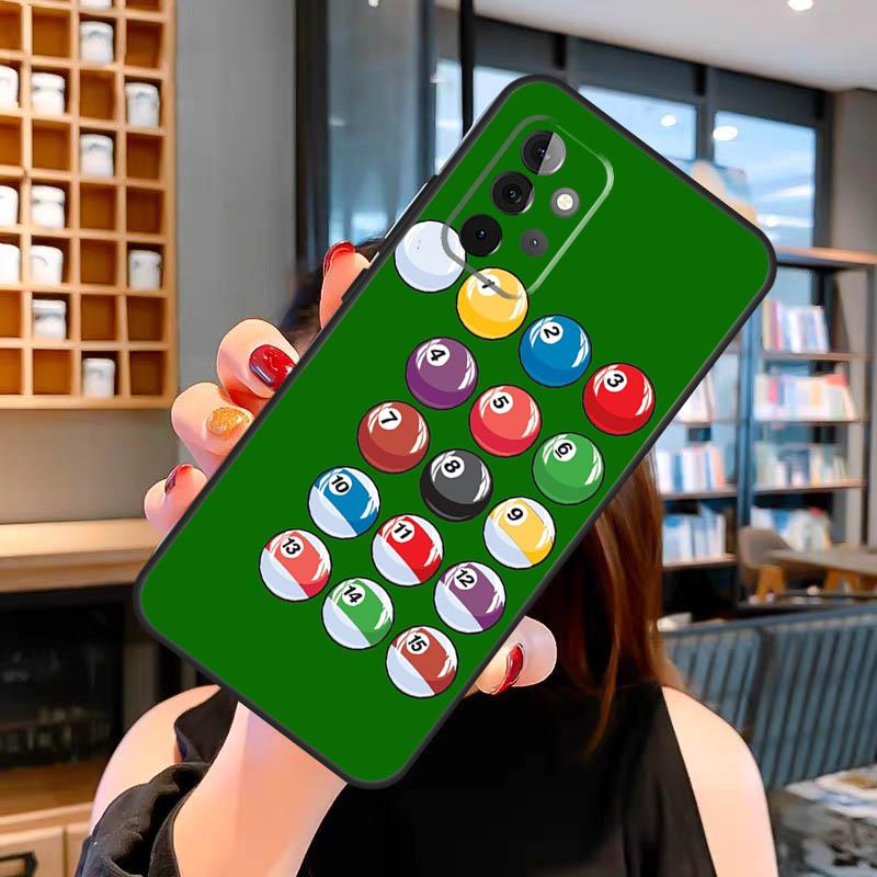 Billiards Snooker 8 Ball Case For Samsung Galaxy A33 A06 A05 A16 A26 A36 A56 A32 A52 A15 A53 A13 A34 A54 A14 A35 A55