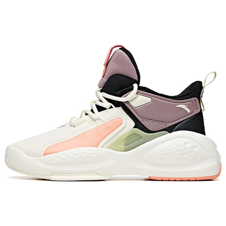 

New Anta Bastard Life Collection High Top Skateboard Shoes Women s White Black Purple 122048080-7 36