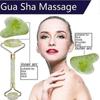 Jade Roller Guasha Skin Care - Gua Sha, Derma Face Roller, Body Spa, Chin Eye Back Neck Foot Massager, Anti Aging, Relieve Acnes, Facial Exfoliating
