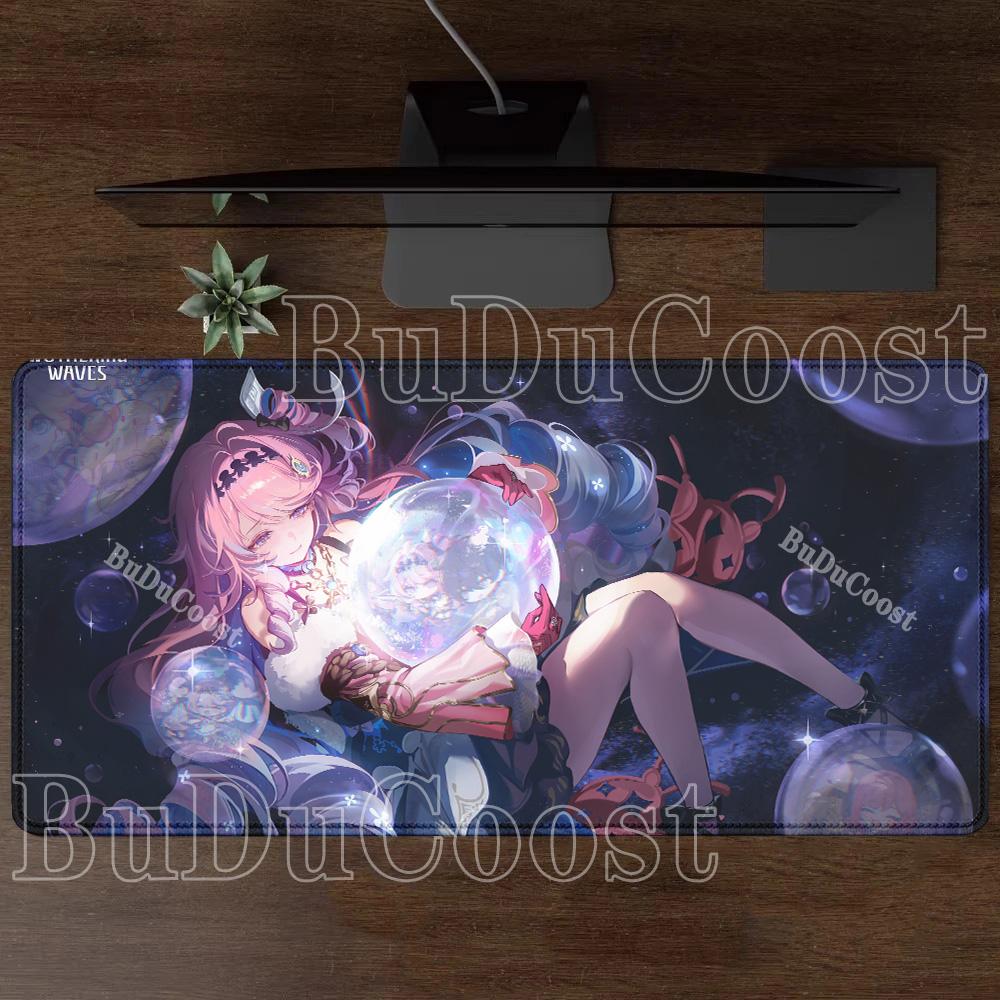 Denia Wuthering Waves Mousepad Kawaii Anime Girl Gaming Keyboard Mouse Pad Office Accessories HD Printing Overlock XXL Desk Mat