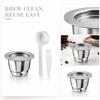 Reusable Stainless Steel Coffee Capsule Compatible with Standard Machines Includes Measuring Scoop and Cleaning Brush Eco-Friendly Coffee Filter Cup