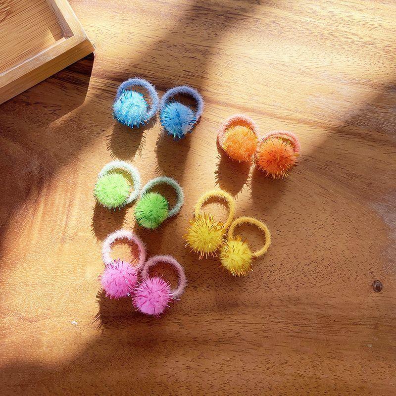 10 STÜCKE Neue Hübsche Weiche Rose Mädchen Elastische Haarbänder Haaraccessoires Kinder Haargummis Baby Kopfschmuck