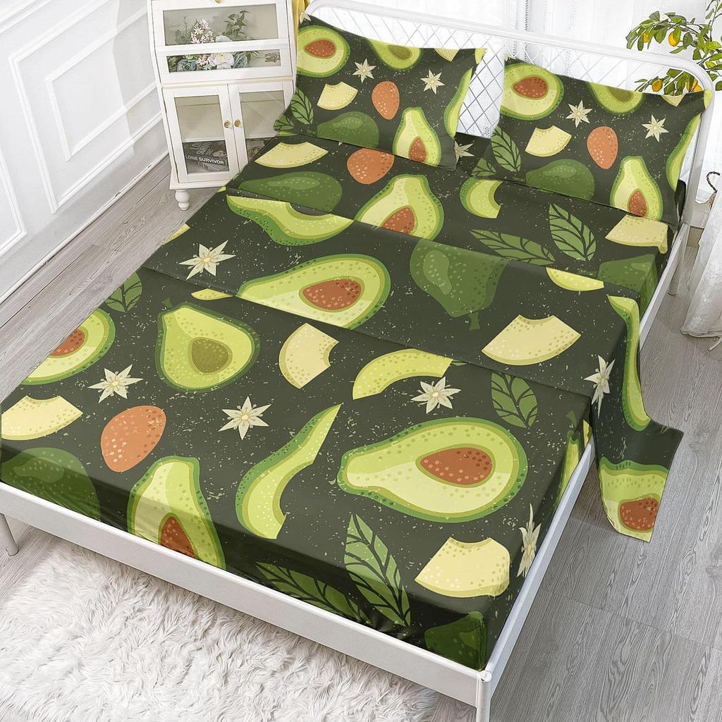 Cartoon Animal Sea Lion Pattern Bed Hat Four-Piece Bedding Set Bedroom Dormitory Bedding Decoration