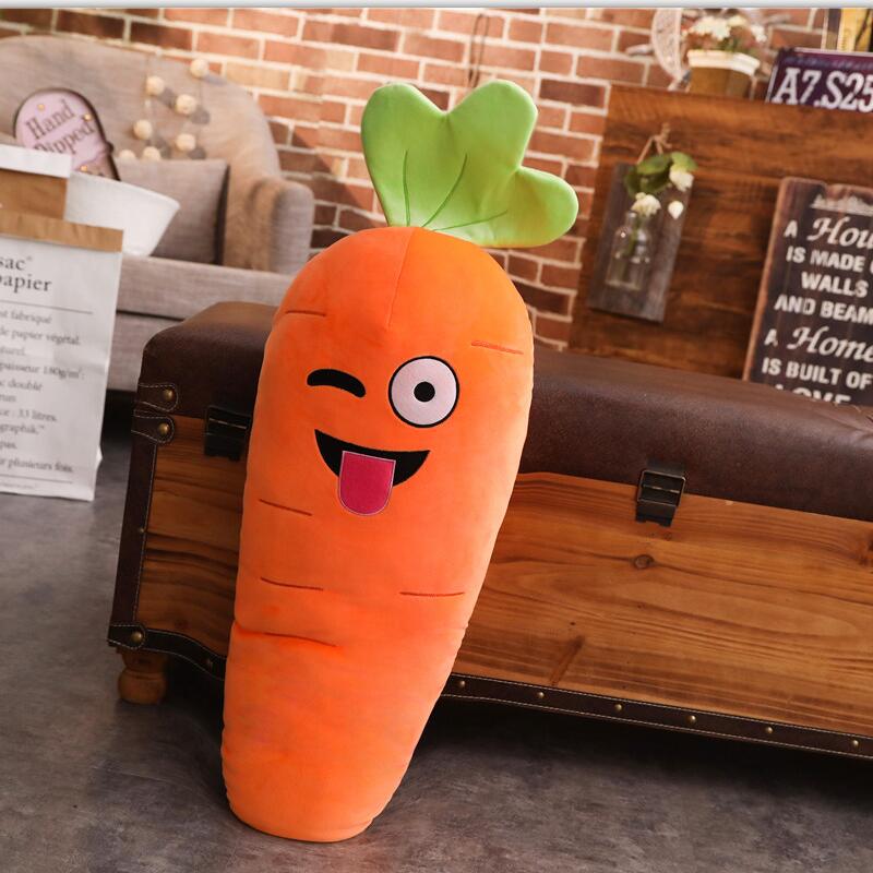 45/70/90cm Cretive Simulation Plant Plush Toy Stuffed Carrot Stuffed With Down Cotton Super Soft Pillow Lovely Gift For Girl