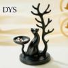 Bedroom Dresser Decor Cute Cat Tree Branch Jewelry Organizer, 3D Printed Earring Bracelet Hair Decorative Trinket Tray Tie Storage Holder, Display