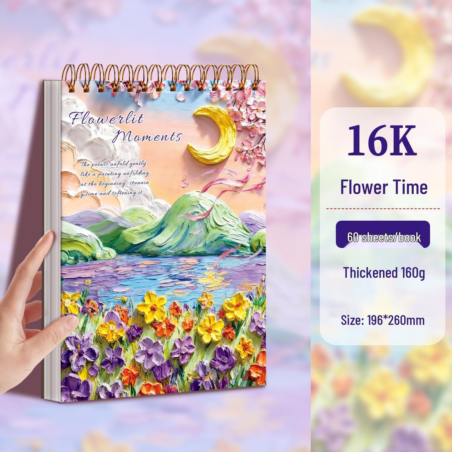 A4 Thickened Sketchbook for Oil, Watercolor, and Marker Art - Professional 8k Art Drawing Book