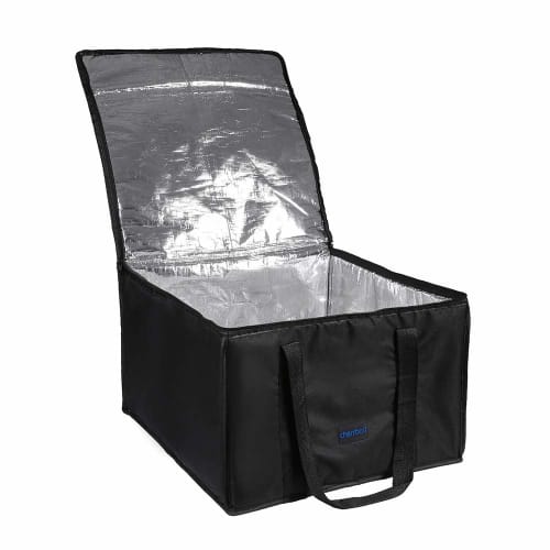 Cherrboll Eco Bag, Shopping Bag, Insulated, Thermal, Storage Bag, Lunch Bag, Large Capacity, Waterproof, Foldable, Fits 18-inch Pizzas, Delivery Only