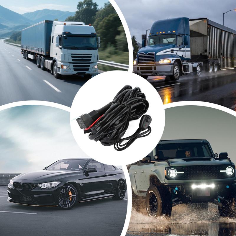 Light Bar Wiring Harness Kit 12V 24V Car Fog Spotlight Harness Light Bar Insulation Wiring For Offroad Truck Sedan Commercial