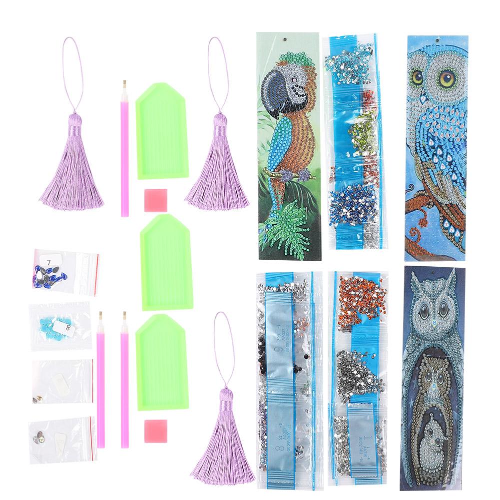 

3 шт. DIY Материал для закладок 5D Алмазная живопись Инструмент Незаконченный Кристалл Вышивка Художественный набор с