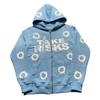 European and American street trend Y2K hip-hop fashion zipper printed loose hoodie