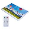 12 Inch Metal Digital Photo Frame HD 1280x800 Electronic Album MP3 MPEG4 Picture 100‑240VSilver US
