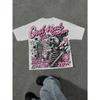 T-shirt Grafiche con Lettere Harajuku Top Y2k Uomo Donna High Street T-shirt Oversize Pro Choice Streetwear Maglietta Vintage Abbigliamento