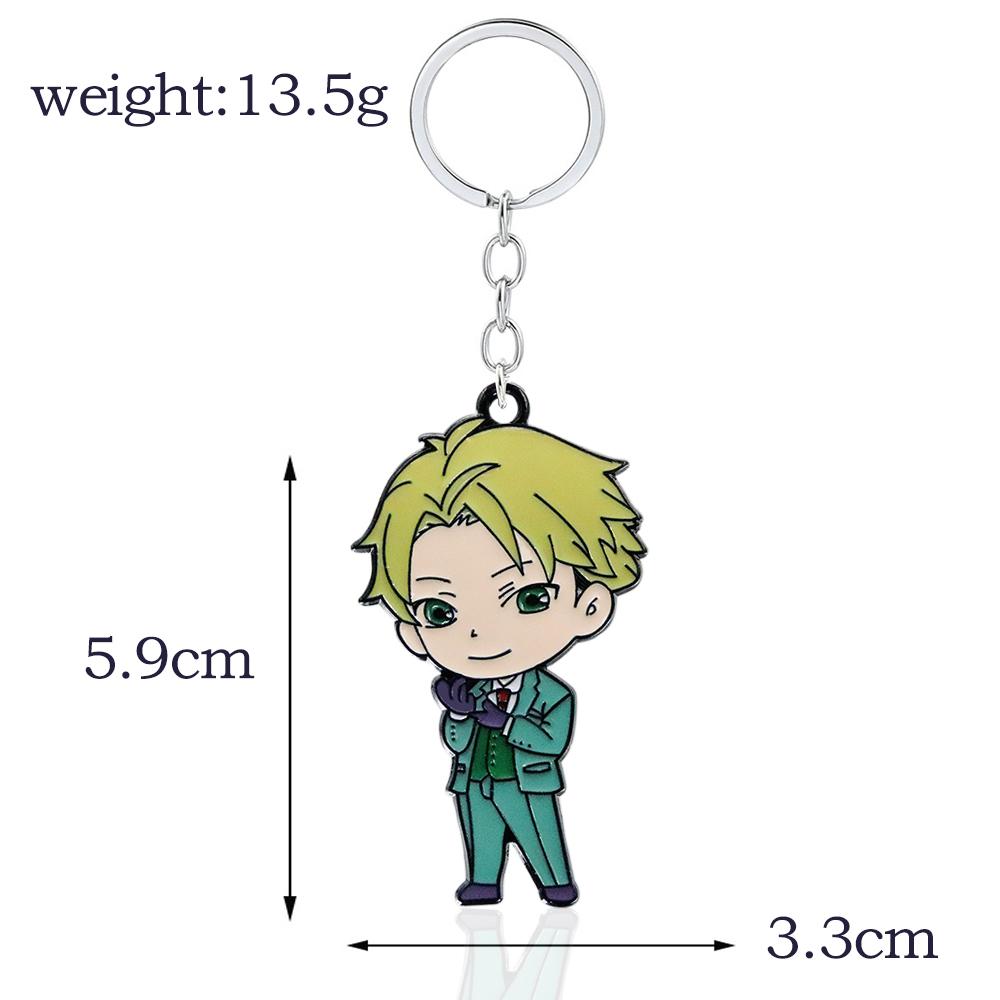 Anime SPY×FAMILY Keychain Cute Cartoon Characters Anya Forger Metal Keychain Pendant For Backpack Jewelry Accessories Gifts