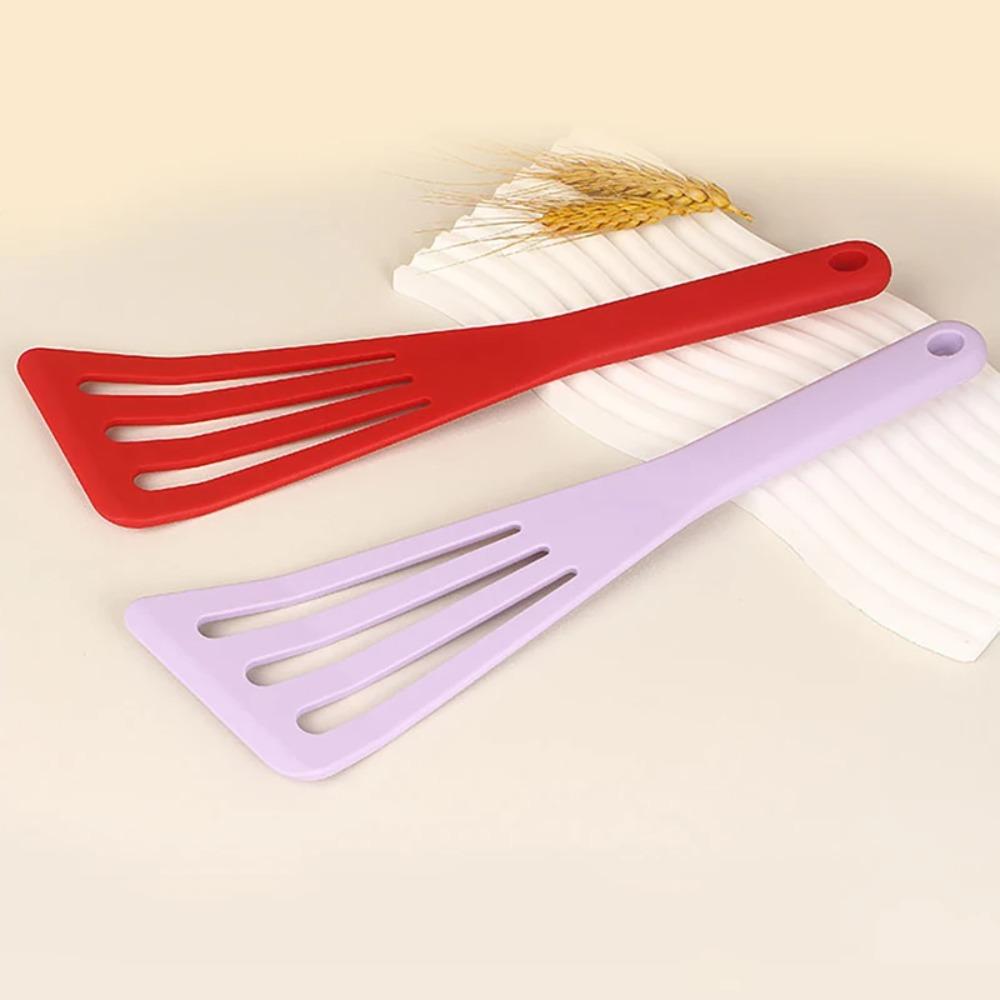 

Silicone Inclined Leakage Shovel Heat Resistant Steak Spatula Fish Frying Spatula Breakfast