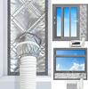 Silver Coated Sliding Window Vent Cloth For Air Conditioner Exhaust Hose Insulation Padded Portable AC Window Seal Kit
