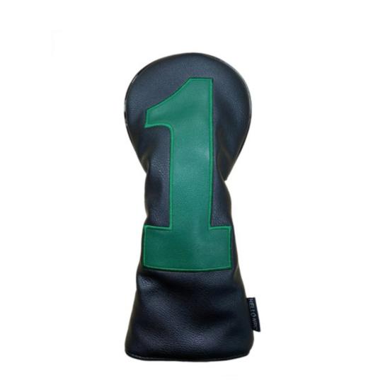Faux Leather Golf Club Head Cover for Drivers Fairway Woods Hybrids No.1/3/5/U Headcover Soft Velvet Green Putter Head Protector