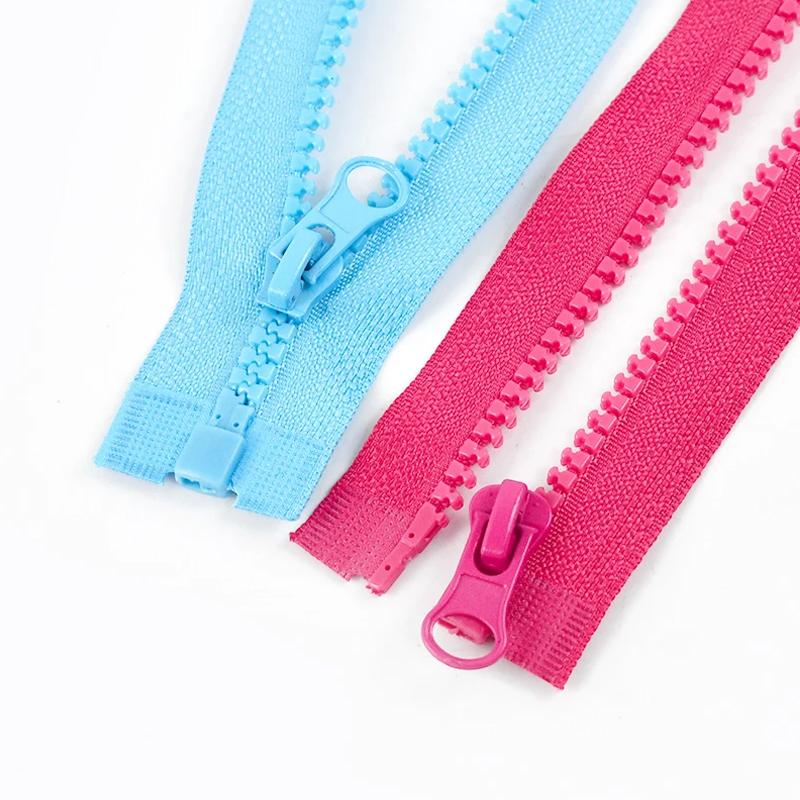 1Pc 5# Clothing Accessories Double Head Replacement Open-end Coat Resin Garment Zippers