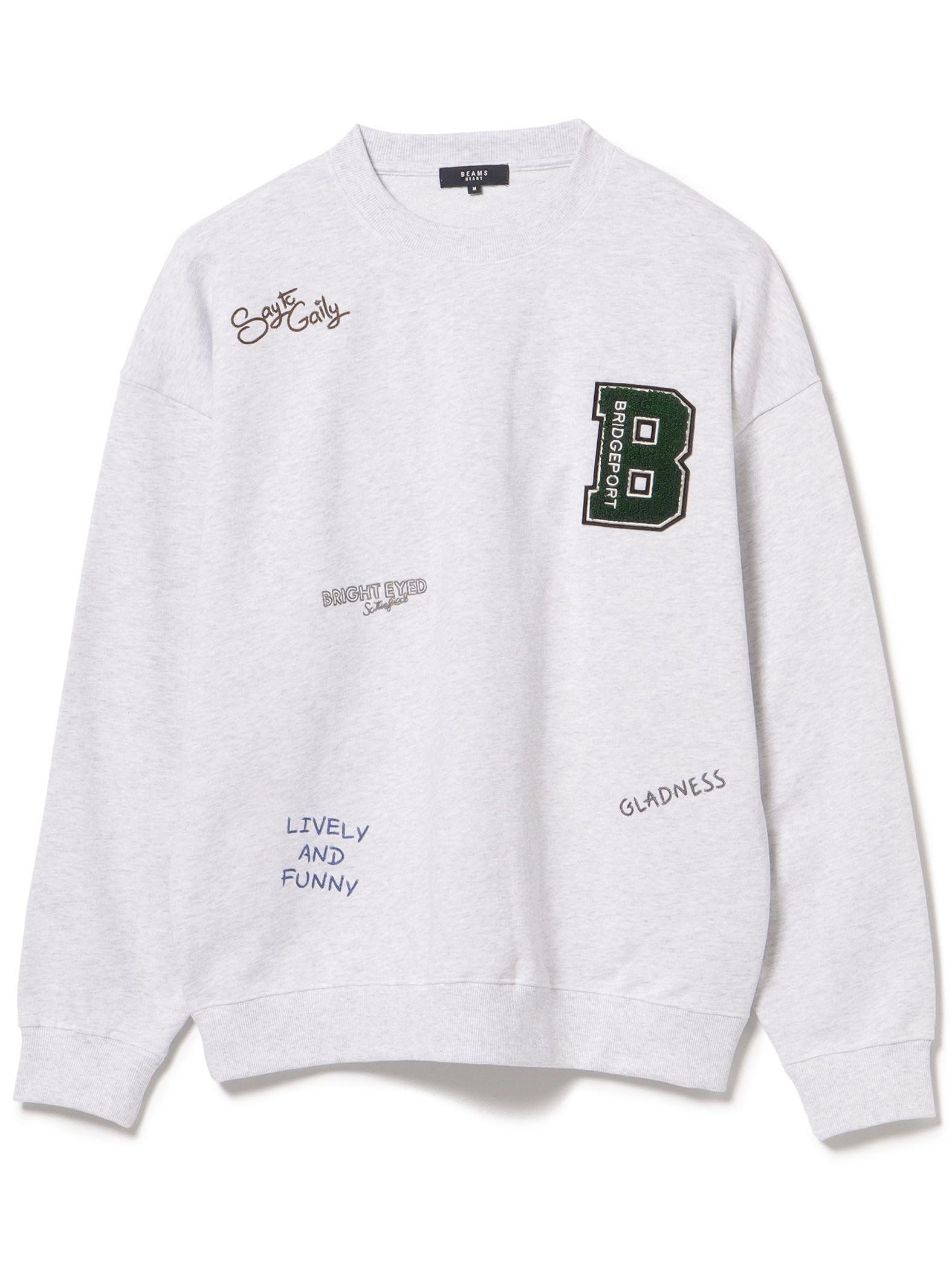 

Beams Heart Men s Lettered Crew Neck Sweatshirt, Light Grey, Size M
