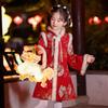Anneyol Girls' Thickened Winter Chinese Style Cheongsam Dress