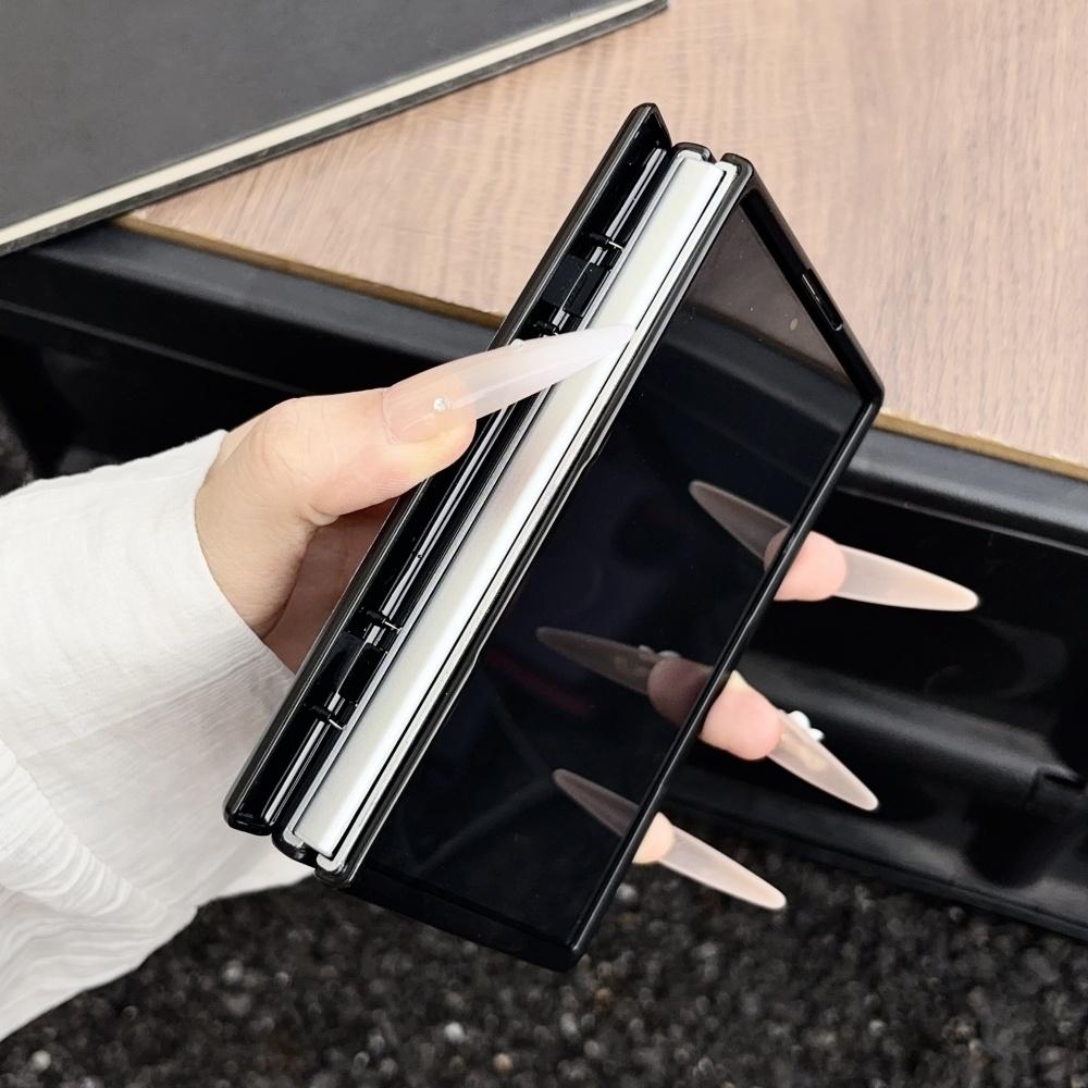 For Magsafe Leather Pattern Hinge Protect Case for Samsung Galaxy Z Fold 8 Ultra Fold 8 7 6 5 Soft Shockproof Magnetic Cover