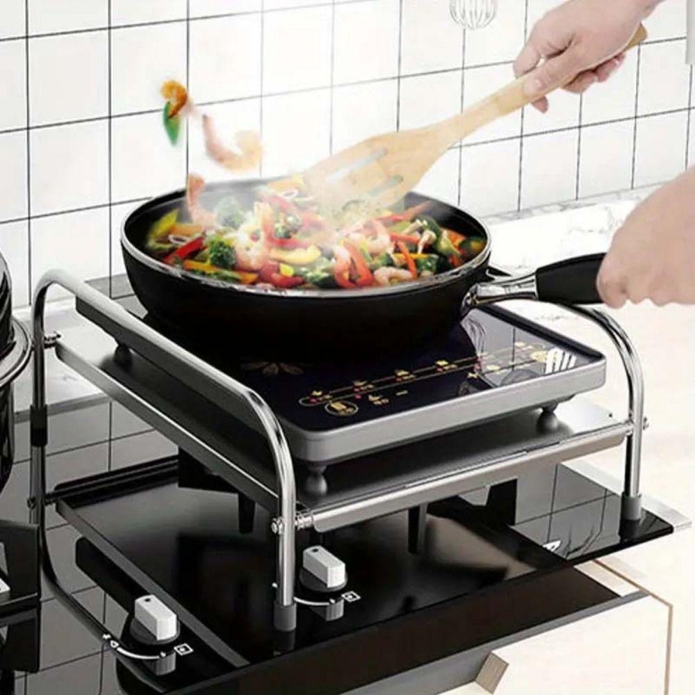 Waterproof Induction Cooker Stand With Handle Stove Support Bracket Countertop Organizer Home