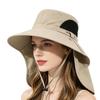 Waterproof Breathable Fishing Hat Wide Brim Sun Cap with Neck Flap Summer Outdoor Hat for Hiking Camping Gardening Beach Cycling