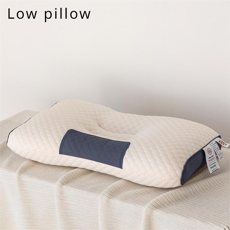 

1 шт. Вязаная подушка для шеи для взрослых, помогает спать, мягкая регулируемая эргономичная ортопедическая подушка для поддержки контура, съемный чехол 1pc Low pillow бежевый